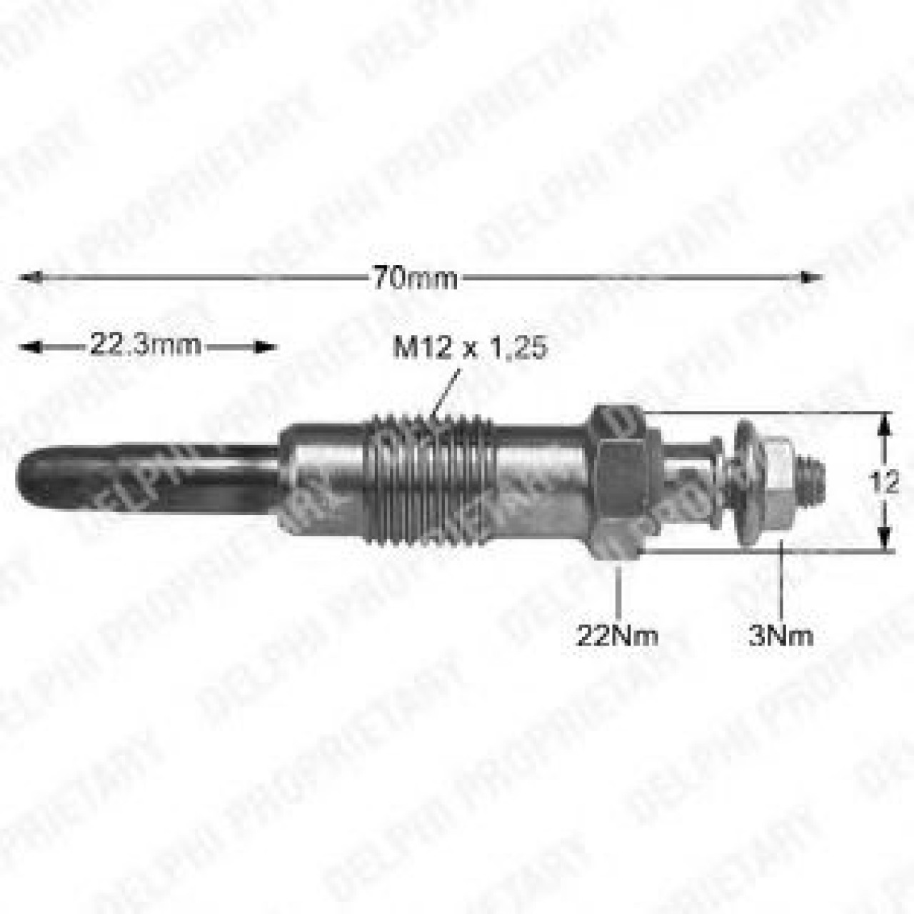 Bujie incandescenta OPEL ASTRA F Hatchback (53, 54, 58, 59) (1991 - 1998) DELPHI HDS352 piesa NOUA
