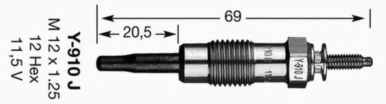 Bujie incandescenta PEUGEOT 106 I (1A, 1C) (1991 - 1996) NGK 3617 piesa NOUA