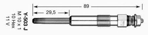 Bujie incandescenta PEUGEOT PARTNER combispace (5F) (1996 - 2012) NGK 1009 piesa NOUA