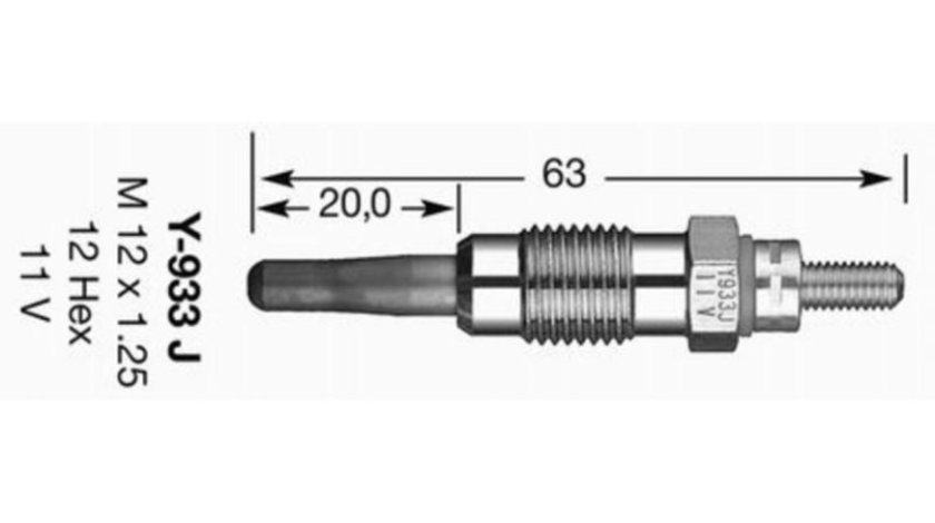 Bujie incandescenta Renault 19 Mk II (B/C53_) 1991-2001 #2 0100226164