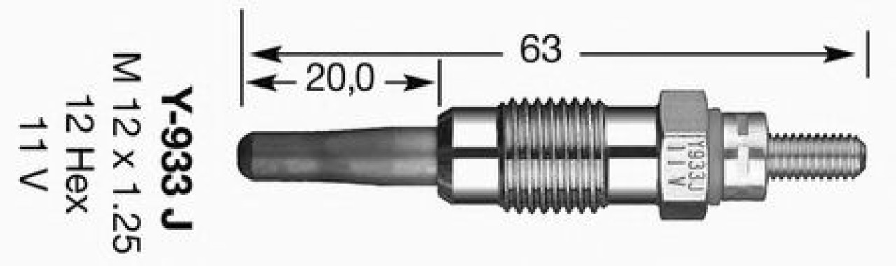 Bujie incandescenta RENAULT MEGANE I (BA0/1) (1995 - 2004) NGK 7947 piesa NOUA