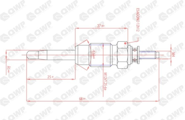 Bujie incandescenta RENAULT MEGANE I (BA0/1) (1995 - 2004) QWP WGP189 piesa NOUA