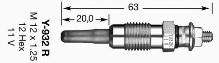 Bujie incandescenta RENAULT MEGANE I (BA0/1) (1995 - 2004) NGK 4956 piesa NOUA