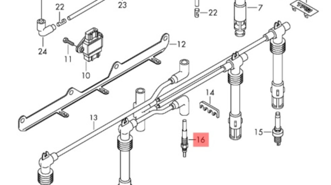 Bujie incandescenta Volkswagen Passat (3C5) Combi 2006 2.0 TDI OEM N105798.03