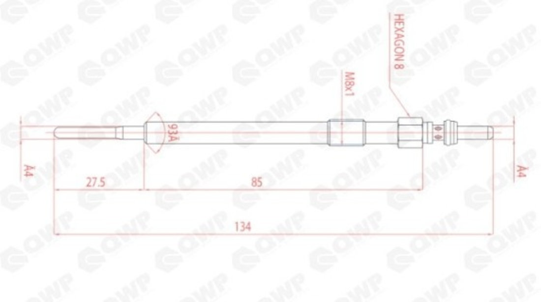 Bujie incandescenta VOLVO XC70 II (2007 - 2016) QWP WGP166 piesa NOUA