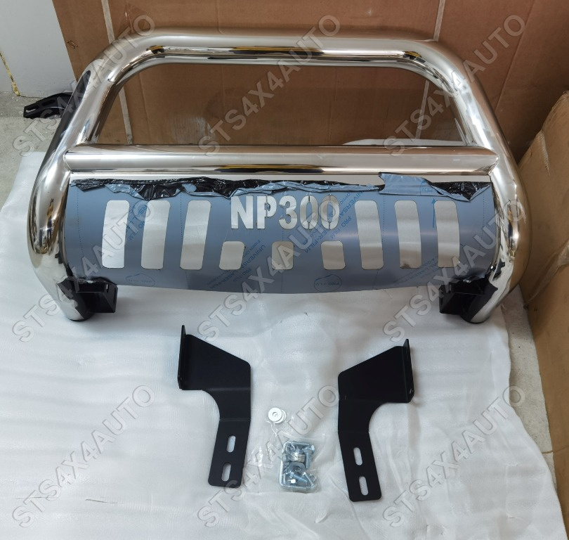 BULLBAR DIN INOX NISSAN NAVARA D23 NP300 2015-2024 [Q33] [3"/76mm]