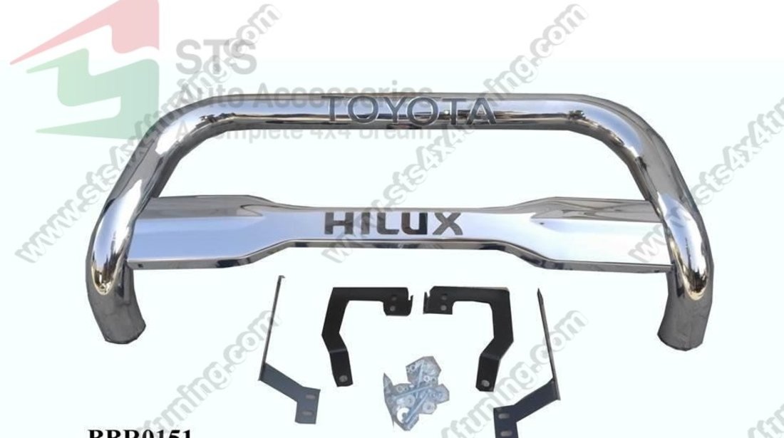 BULLBAR DIN INOX TOYOTA HILUX REVO 2016+ 3"/76mm [V3]