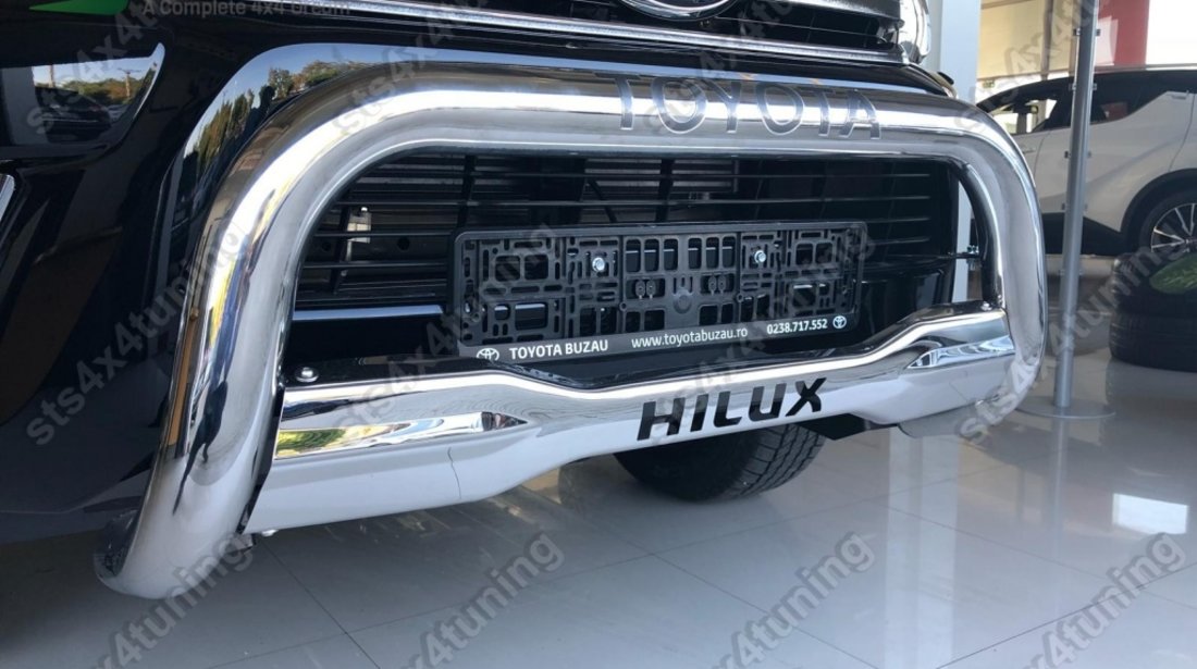 BULLBAR DIN INOX TOYOTA HILUX REVO 2016+ 3"/76mm [V3]