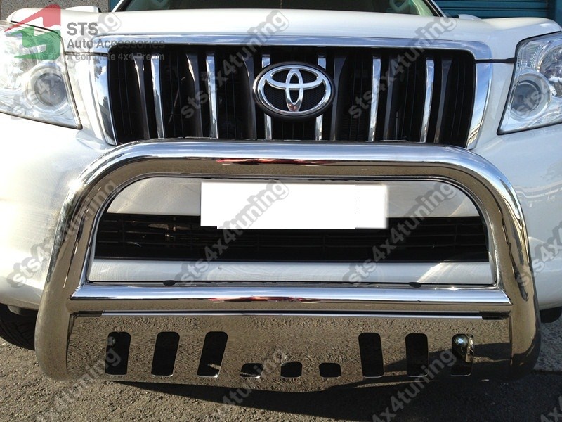 BULLBAR DIN INOX TOYOTA LAND CRUISER PRADO FJ150 2010-2017 CU SKID [V2]