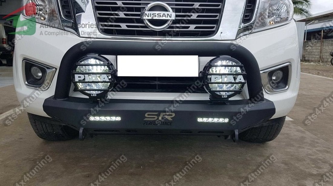 BULLBAR HEAVY DUTY CU LED NISSAN NAVARA NP300 2015-2018 [F15][V7]