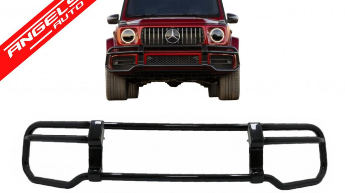 BullBar Mercedes G-Class Facelift W463 W464 G63 2018-UP Negru Lucios