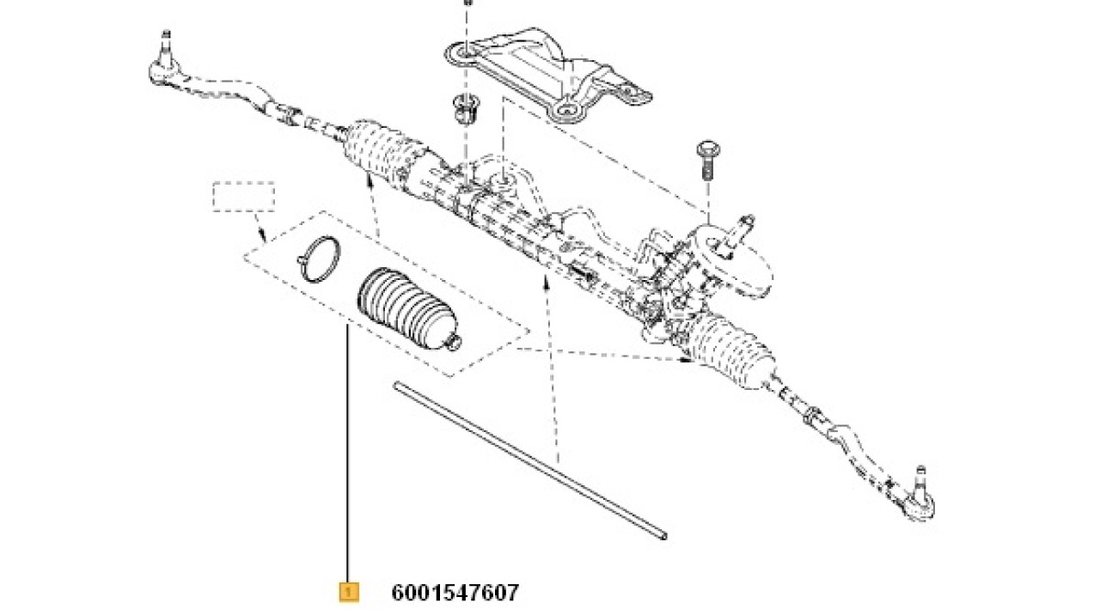 BURDUF BIELETA DIRECTIE Supernova/Solenza/Logan (D1=9.5;D2=42) RENAULT 6001547607 <br>