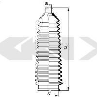 Burduf cauciuc, directie FORD TRANSIT caroserie (FA) (2000 - 2006) SPIDAN 83875 piesa NOUA