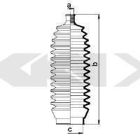 Burduf cauciuc, directie SUBARU IMPREZA Hatchback (2000 - 2007) SPIDAN 83868 piesa NOUA
