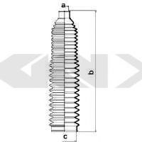 Burduf cauciuc, directie VW PASSAT (3B3) (2000 - 2005) SPIDAN 83686 piesa NOUA