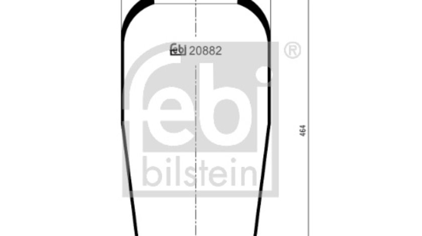 Burduf, suspensie pneumatica (20882 FEBI BILSTEIN) MAN,MERCEDES-BENZ