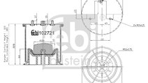 Burduf, suspensie pneumatica Axa spate stanga (102...