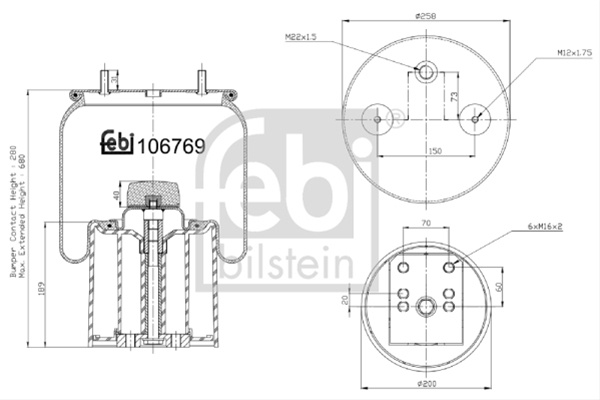 Burduf Suspensie Pneumatica Febi 106769