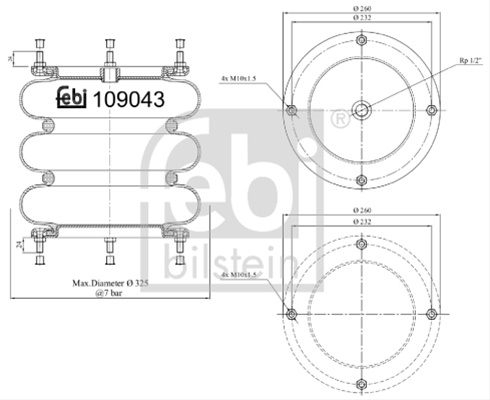 Burduf Suspensie Pneumatica Febi 109043