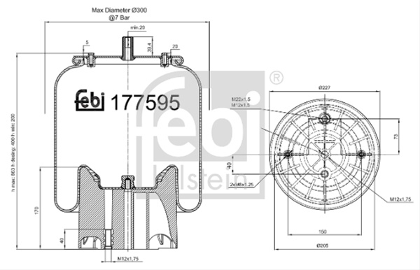 Burduf Suspensie Pneumatica Febi 177595