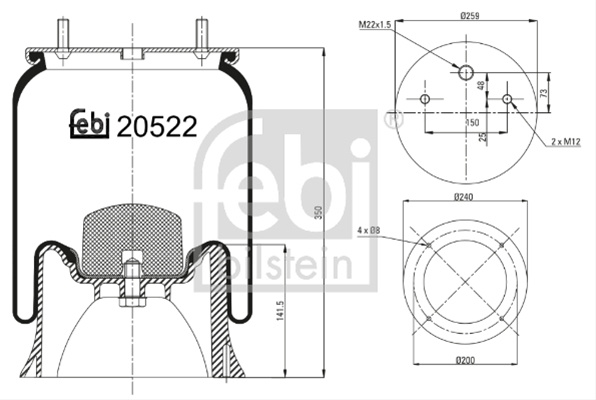 Burduf, Suspensie Pneumatica Febi Bilstein 20522