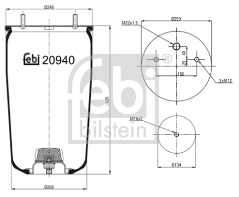 Burduf, Suspensie Pneumatica Febi Bilstein 20940