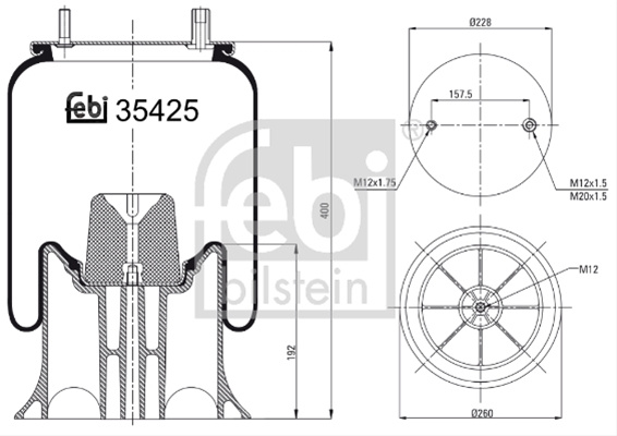 Burduf, Suspensie Pneumatica Febi Bilstein 39425