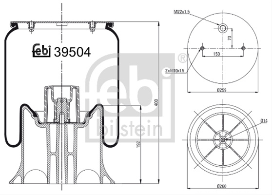 Burduf, Suspensie Pneumatica Febi Bilstein 39504