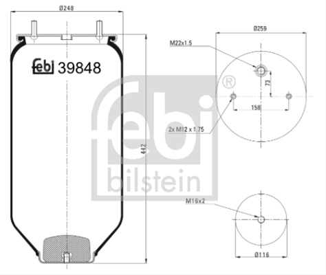 Burduf, Suspensie Pneumatica Febi Bilstein 39848