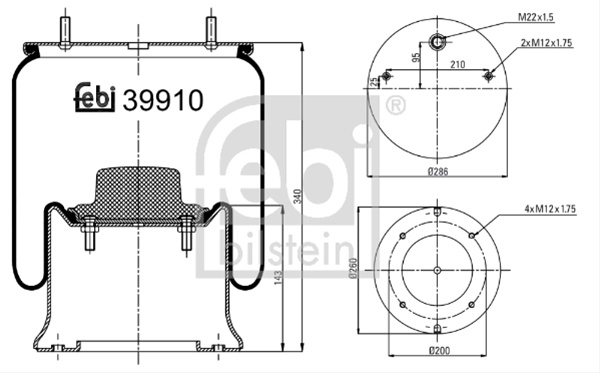 Burduf, Suspensie Pneumatica Febi Bilstein 39910