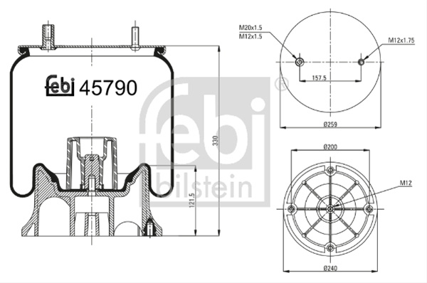 Burduf, Suspensie Pneumatica Febi Bilstein 45790