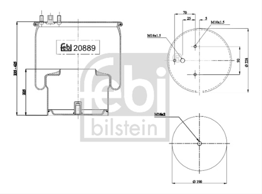 Burduf, Suspensie Pneumatica Febi Bilstein Daf 20889