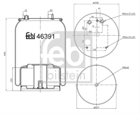 Burduf, Suspensie Pneumatica Febi Bilstein Daf 46391