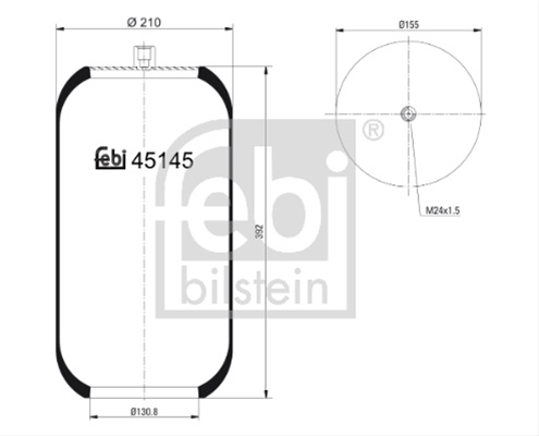 Burduf, Suspensie Pneumatica Febi Bilstein Evobus 45145