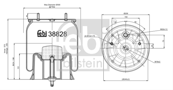 Burduf, Suspensie Pneumatica Febi Bilstein Krone 38828