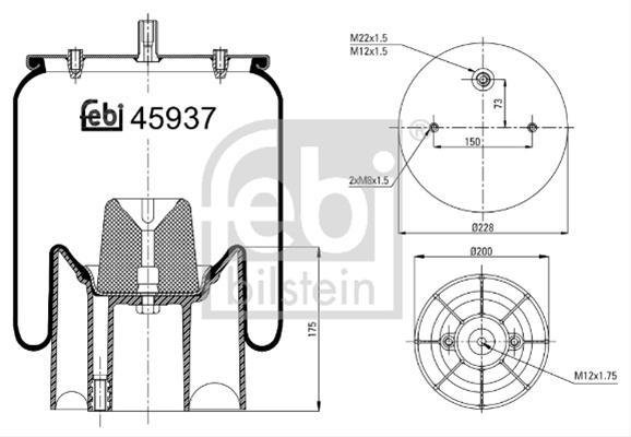Burduf, Suspensie Pneumatica Febi Bilstein Krone 45937