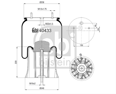 Burduf, Suspensie Pneumatica Febi Bilstein Krone 40433