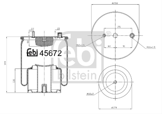 Burduf, Suspensie Pneumatica Febi Bilstein Man 45672