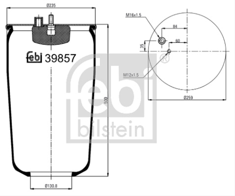 Burduf, Suspensie Pneumatica Febi Bilstein Man 39857