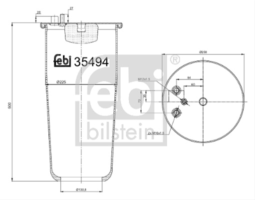 Burduf, Suspensie Pneumatica Febi Bilstein Man 35494
