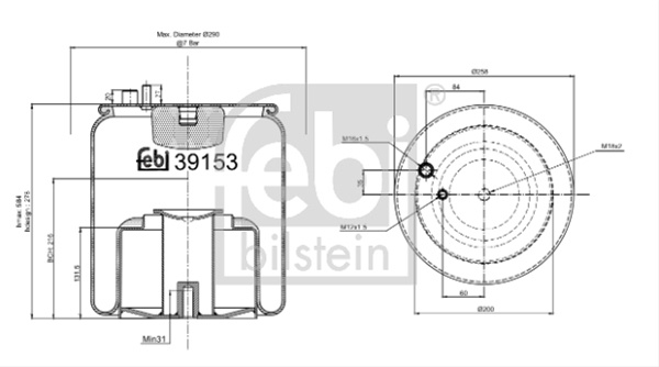 Burduf, Suspensie Pneumatica Febi Bilstein Man 39153