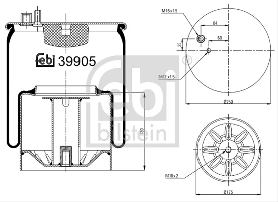 Burduf, Suspensie Pneumatica Febi Bilstein Man 39905