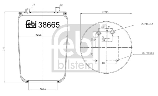 Burduf, Suspensie Pneumatica Febi Bilstein Vdl 38665
