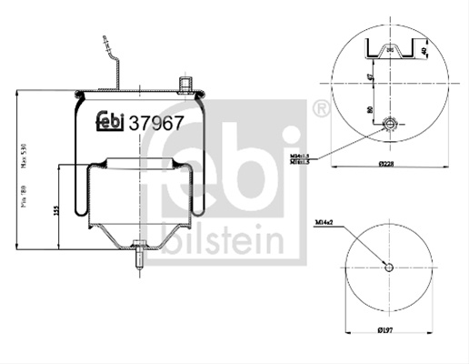 Burduf, Suspensie Pneumatica Febi Bilstein Volvo 37967