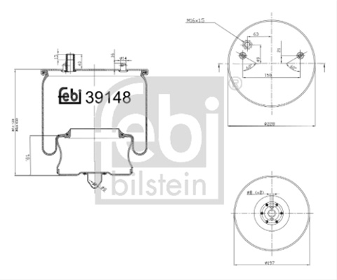 Burduf, Suspensie Pneumatica Febi Bilstein Volvo 39148