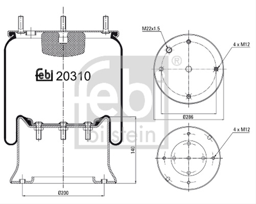 Burduf, Suspensie Pneumatica Febi Bilstein Volvo 20310