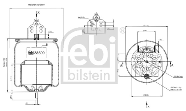 Burduf, Suspensie Pneumatica Febi Bilstein Volvo 38509