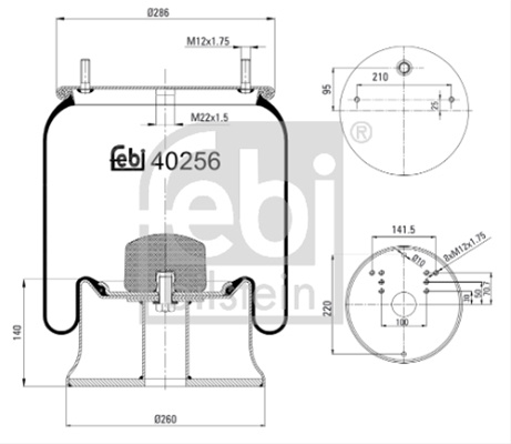 Burduf, Suspensie Pneumatica Febi Bilstein Mercedes-Benz 40256