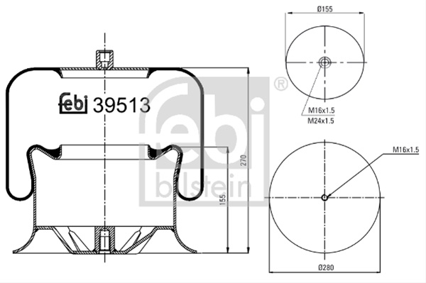 Burduf, Suspensie Pneumatica Febi Bilstein Mercedes-Benz 39513