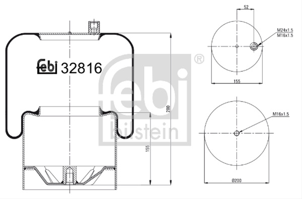 Burduf, Suspensie Pneumatica Febi Bilstein Mercedes-Benz 32816
